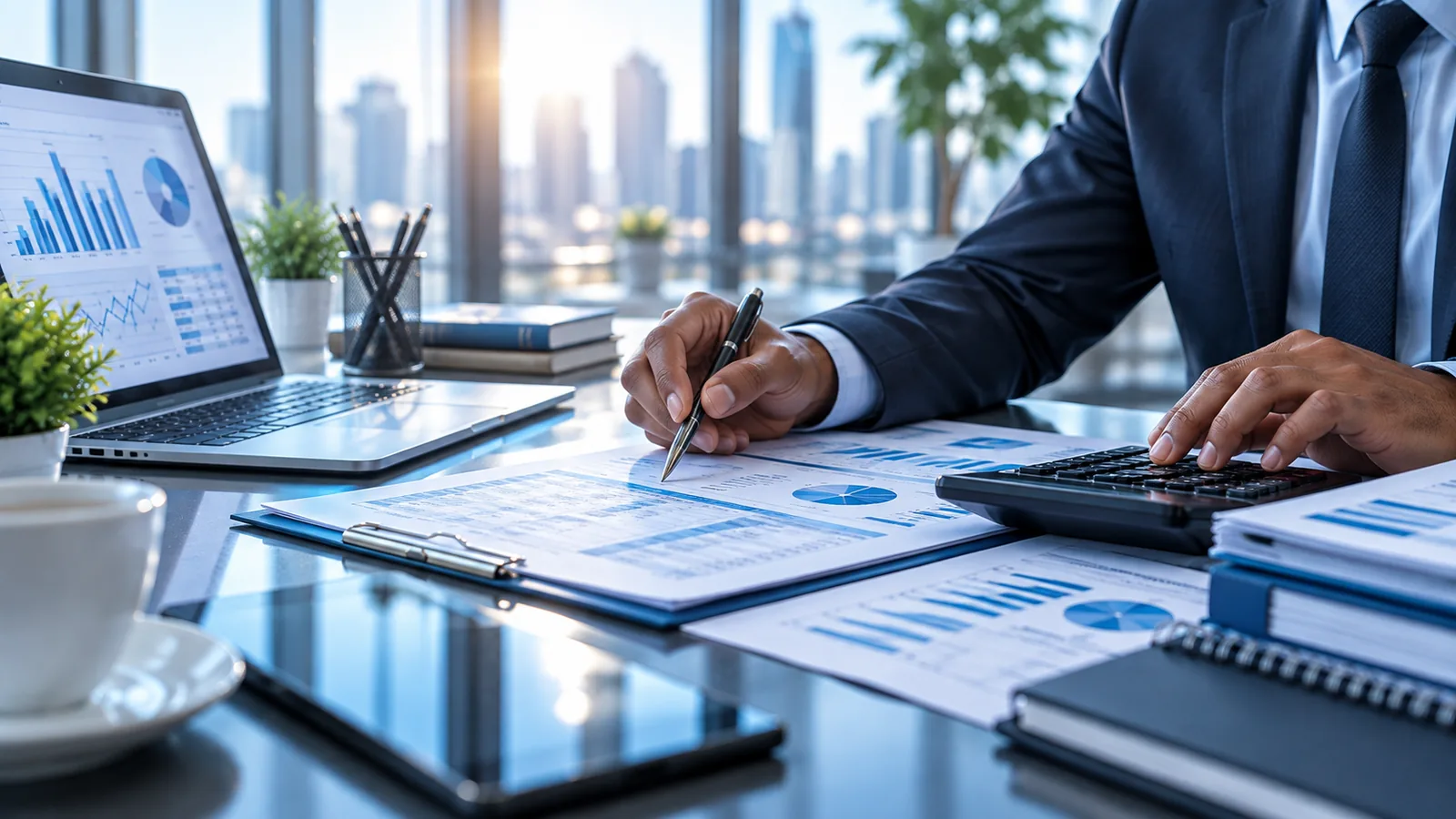 Professional accounting and financial services workspace